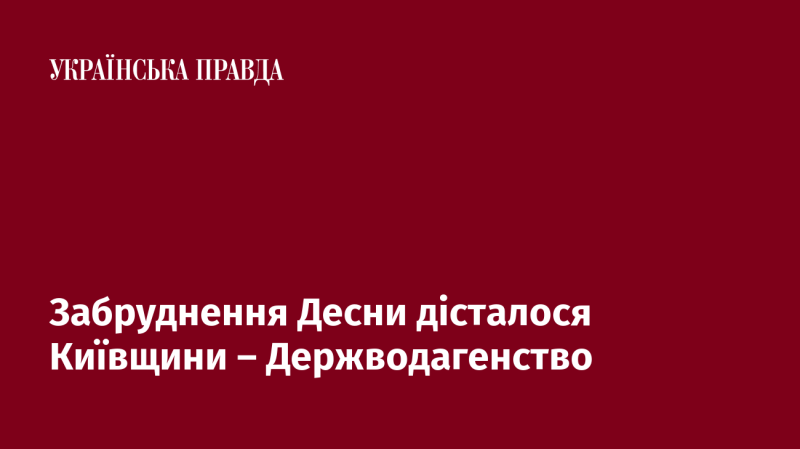 Забруднення річки Десни досягло Київської області, повідомляє Державне агентство водних ресурсів.